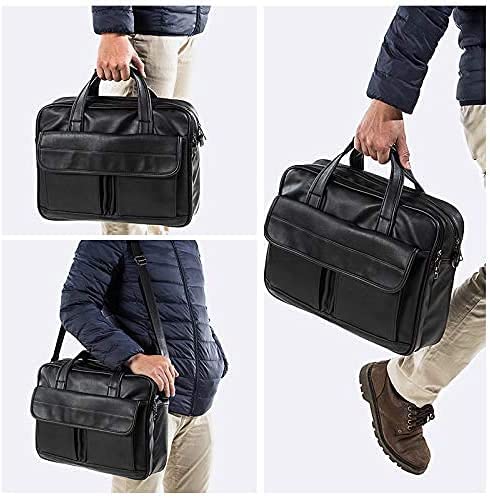 seyfocnia Mens Laptop Bag,15.6 Inch Leather Messenger Bag Water Resistant Business Travel Briefcase, Work Computer Bag Satchel Bag Husband Gifts(Brown - Image 6